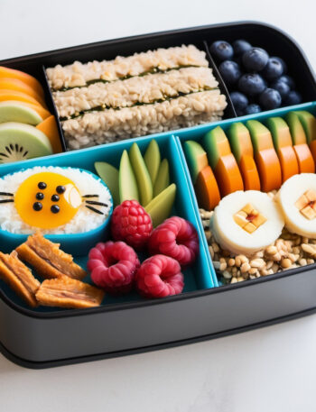 Eine gesunde Lunchbox mit kleinen Snacks drinnen als Meal Prep Tipps